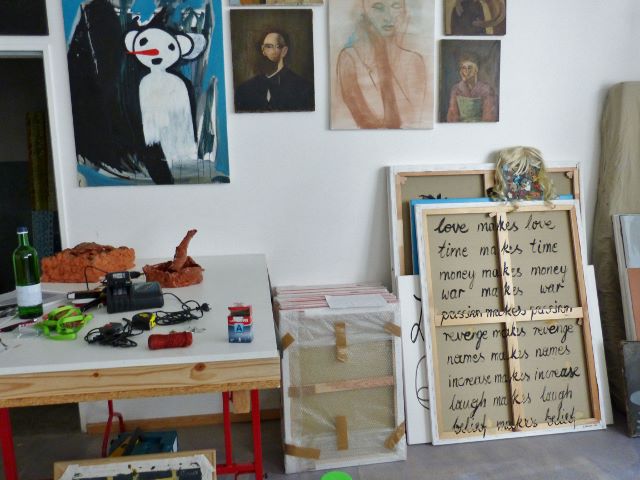 Im Atelier von Sebastian Bieniek. Foto © Urszula Usakowska-Wolff