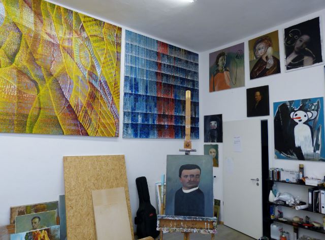 Im Atelier von Sebastian Bieniek. Foto © Urszula Usakowska-Wolff