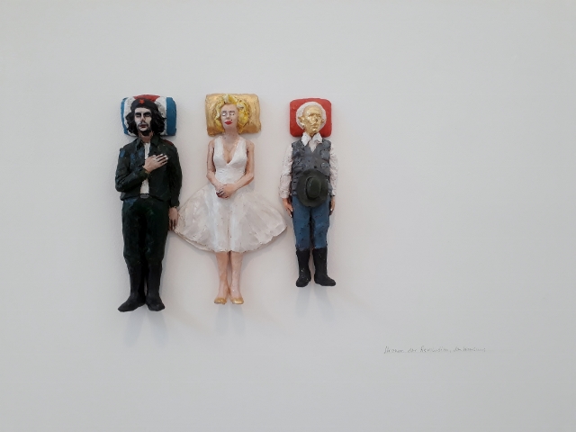 Volker März, Che Guevara, Marilyn Monroe und Joseph Beuys, Kolbe-Museum, 2018. Foto © Urszula Usakowska-Wolff