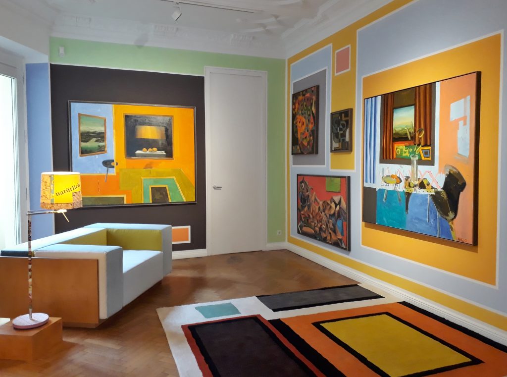 Anton Henning, Blick in die Ausstellung Zukunft und Anmut No. 1, Galerie Michael Haas Berlin. Foto Urszula Usakowska-Wolff