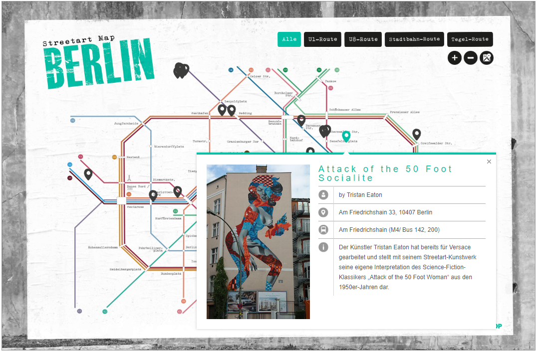 Streetart-Map Berlin: Kunst kostenlos entdecken